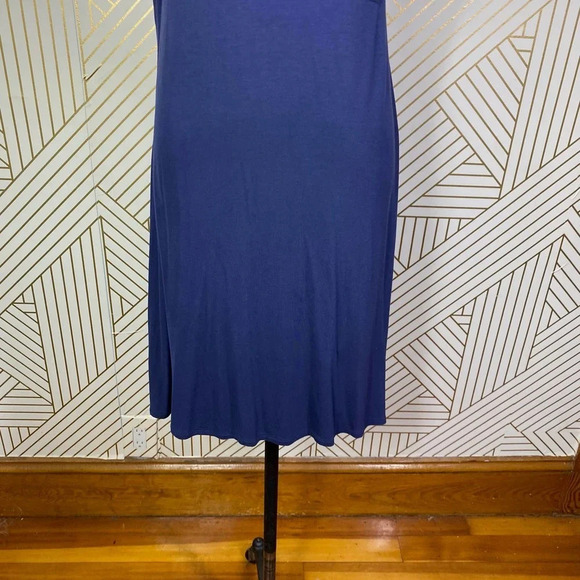 Peruvian Connection Solstice T-Shirt Short Sleeve Dress in Blue Size US Large - Picture 5 of 10